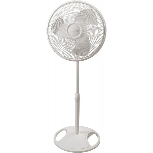 Oscillating Stand Fan,White 16 Inch
