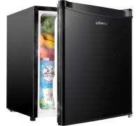 1.7 Cu.ft Mini Fridge with Freezer, Dorm Essentials, Adjustable Thermostat, Energy Saving, Low Noise, Single Door Compact Refrigerator for Dorm, Office, Bedroom, Black-FR17