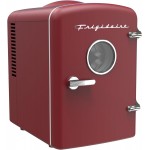 Retro Mini Compact Beverage Refrigerator, for Keeping Office Lunch Cool (RED) 1 gallon.