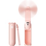 3 IN 1 Handheld Mini Fan - Portable Fan & Power Bank & Flashlight, 19H Max Cooling, USB Rechargeable(Pink)
