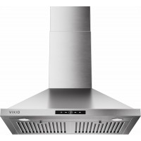 Wall Mount Range Hood 30 inch, 580 CFM, Ducted/Ductless Convertible, Stainless Steel Kitchen Vent Hood with 3-Speed Fan and LED Lights