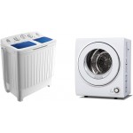 12lbs 8lbs Twin Tub Mini Washer 1.5cu ft Portable Electric Dryer Bundle