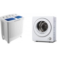 12lbs 8lbs Twin Tub Mini Washer 1.5cu ft Portable Electric Dryer Bundle