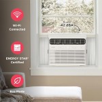 Smart Inverter Window Air Conditioner with Wi-Fi and Energy Star Certification, Cools Up to 700 Sq. Ft., Ultra Quiet Operation, White