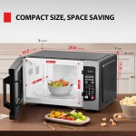 Countertop Microwave Ovens 1.2 Cu Ft with 12.4" Removable Turntable Smart Humidity Sensor, 12 Auto Menus Mute Function ECO Mode Easy Clean Interior, 1000W, Silver