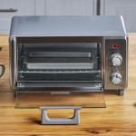 Bake Air Fry Countertop Convection Toaster Oven, Medium Capacity, 4-Slice, 5-in-1, Fits 9” Pizza, 30-Min Timer, Bake, Broil, Air Fry, Toast, Keep Warm, Stainless Steel