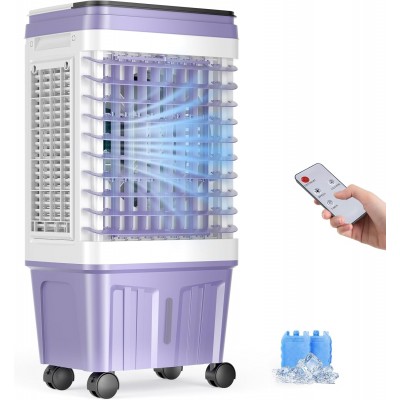 3000 CFM Windowless Portable Air Conditioners, Evaporative Air Cooler with 6.87 Gal Water Tank, 3 Speeds & 4 Modes, 120° Oscillation, 15H Timer Air Cooler for Home, Kitchen, Bedroom