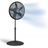 Pedestal Fan, Oscillating Fan for Bedroom with Adjustable Height and 3 Cooling Speeds, Portable, 18", Black, 1827