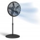 Pedestal Fan, Oscillating Fan for Bedroom with Adjustable Height and 3 Cooling Speeds, Portable, 18", Black, 1827